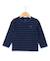 Mariniere manches longues 100% coton garçon Fond indigo raye bleu 2 - vertbaudet enfant 