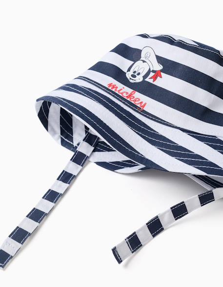 Bob en coton à rayures et imprimé mickey Bleu foncé 2 - vertbaudet enfant 