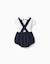 Ensemble body en coton + barboteuse Blanc 2 - vertbaudet enfant 