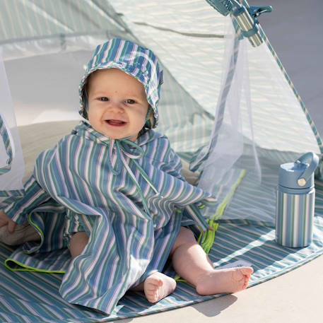 Gourde isotherme avec paille anti-fuite summer Bleu+Vert 8 - vertbaudet enfant 