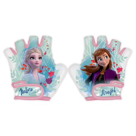 Gants mitaine de vélo La Reine des Neiges Bleu/rose 2 - vertbaudet enfant 