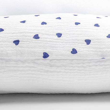 Taie d'oreiller en gaze de coton réversible lovio Bleu+Rouge 5 - vertbaudet enfant 