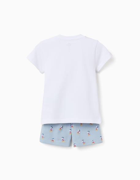 Pyjama à manches courtes en coton avec mickey Blanc 2 - vertbaudet enfant 