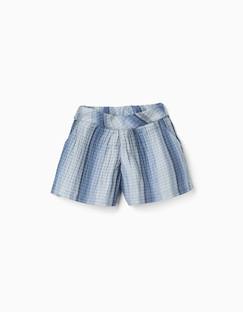 Short en coton à rayures et taille élastique  - vertbaudet enfant