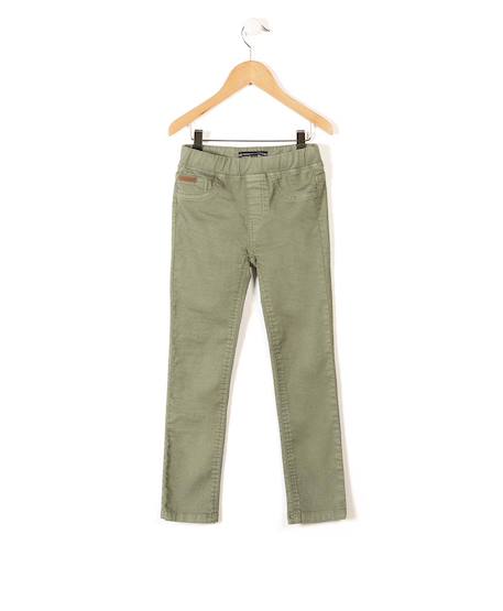 Jean fille Kaki blanchi 1 - vertbaudet enfant 