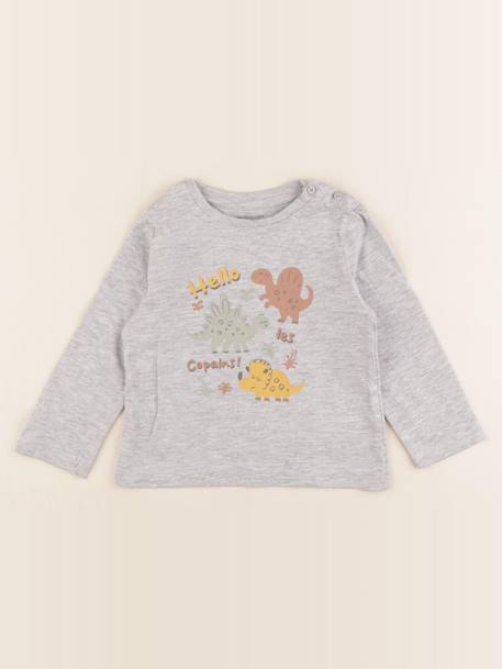 Tee-shirt - 18 mois Gris 1 - vertbaudet enfant 