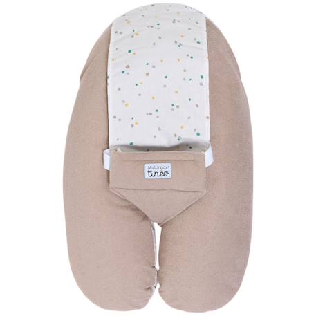 Coussin d'allaitement et de grossesse 3en1 multirelax éponge noisette pois Blanc 3 - vertbaudet enfant 