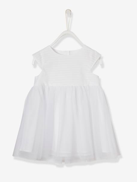 Robe de cérémonie bébé avec tulle blanc 6 - vertbaudet enfant 