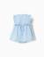 Robe en jean en coton avec volants Bleu clair 2 - vertbaudet enfant 