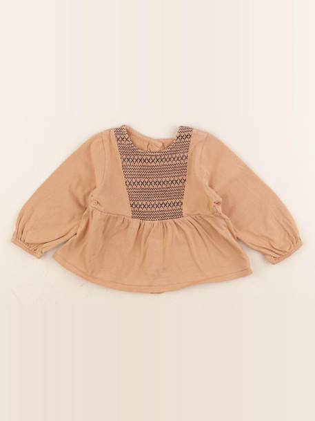 Tee-shirt - 9 mois Marron 1 - vertbaudet enfant 