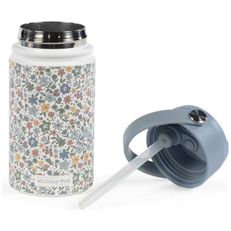 Gourde isotherme avec paille anti-fuite summer Blanc+Bleu+Vert 3 - vertbaudet enfant 