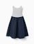 Robe bi-matière sans manches à rayures Bleu foncé 2 - vertbaudet enfant 