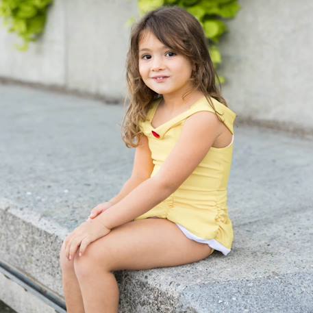 Maillot de bain 1 pièce princesse uv upf 50+ Jaune 3 - vertbaudet enfant 