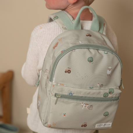 Sac à dos bébé little farm (22,5x29 cm) Vert, blanc, jaune 3 - vertbaudet enfant 
