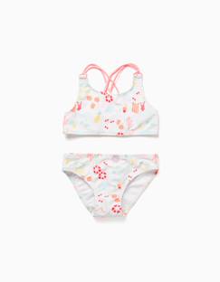 Maillot de bain 2 pièces avec motif de plage et doublure  - vertbaudet enfant