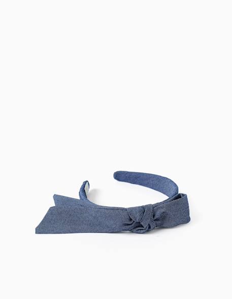 Serre-tête avec grand nœud Beige clair 2 - vertbaudet enfant 