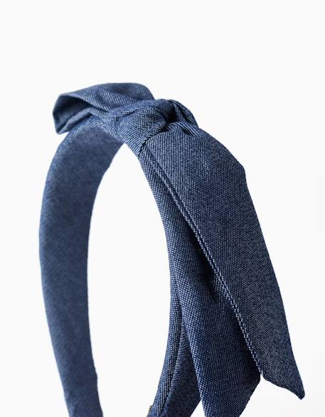 Serre-tête avec grand nœud Beige clair 3 - vertbaudet enfant 