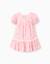 Robe en coton à motif floral et manches ballon Rose clair 2 - vertbaudet enfant 