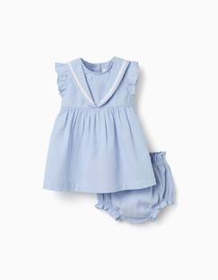 Bébé-Robe, jupe-Robe sans manches + bloomer en coton