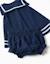 Robe et bloomer en piqué de coton Bleu foncé 4 - vertbaudet enfant 