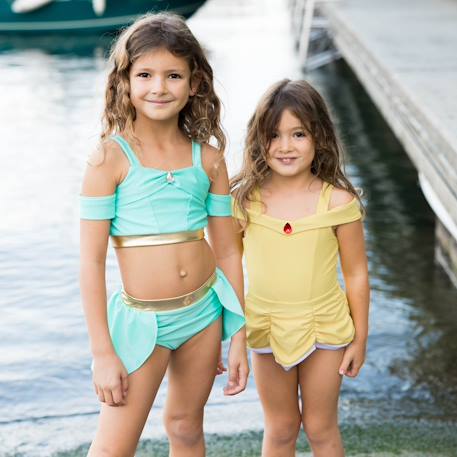 Maillot de bain 1 pièce princesse uv upf 50+ Jaune 4 - vertbaudet enfant 