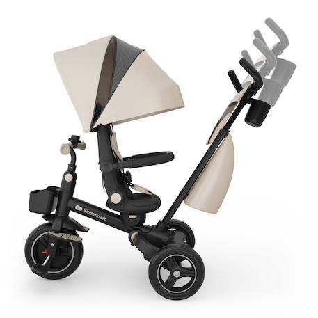 Tricycle évolutif 6-en-1 SPINSTEP 2 PLUS avec siège pivotant 360° et dossier réglable Beige+Vert 6 - vertbaudet enfant 