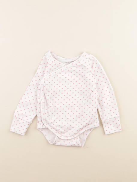 Body - 12 mois Blanc, rose 1 - vertbaudet enfant 
