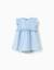 Robe en jean en coton avec volants Bleu clair 1 - vertbaudet enfant 