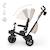 Tricycle Évolutif Kinderkraft SPINSTEP 2 PLUS avec Siège Pivotant 360°, Dossier Réglable, Capote UPF50+ et Roue Libre Beige+Vert 5 - vertbaudet enfant 