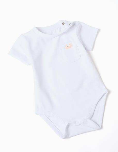 Body en coton + combinaison à rayures Blanc 3 - vertbaudet enfant 