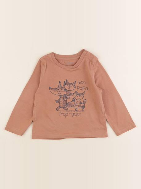 Tee-shirt - 18 mois Marron 1 - vertbaudet enfant 