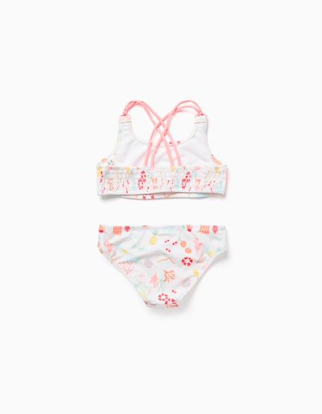 Maillot de bain 2 pièces avec motif de plage et doublure Blanc 2 - vertbaudet enfant 