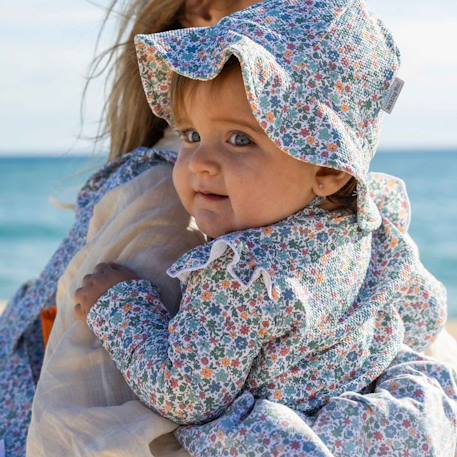 T-shirt anti uv bébé spf 50+ summer Blanc+Bleu+Vert 3 - vertbaudet enfant 