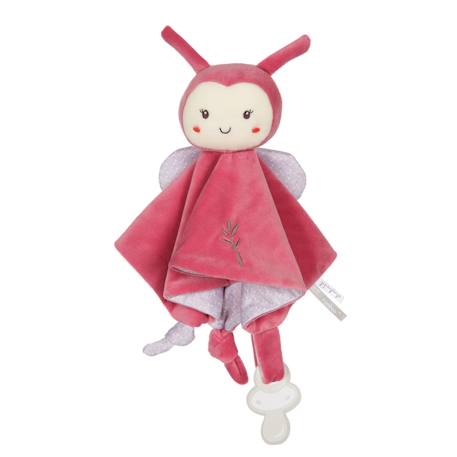 Carré doudou bebe bamboo - coccinelle - 24 cm s/carte Gris 1 - vertbaudet enfant 