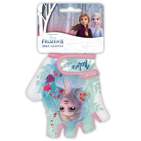 Gants mitaine de vélo La Reine des Neiges Bleu/rose 1 - vertbaudet enfant 