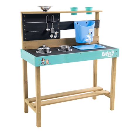 Cuisine d'extérieur bluey  bois fsc® Marron - bleu - noir 2 - vertbaudet enfant 