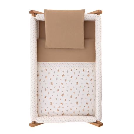 Berceau à pieds croisés en bois de hêtre avec roulettes et matelas Beige / Blanc / Camel+Beige / Blanc / Gris+Beige / Blanc / Rose+Beige / Rose+Beige / Vert / Blanc à motifs+Blanc / Beige+Blanc / Gris+Blanc / Rose+Blanc / Rose à motifs+Vert / Blanc+Vert / Blanc à motifs 3 - vertbaudet enfant 