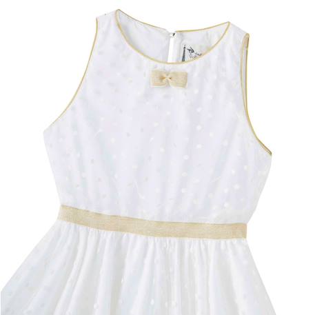 Robe cérémonie   et  en tulle  hepburn Blanc doré 5 - vertbaudet enfant 