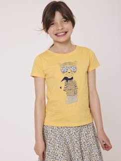 T-shirt manches courtes 100% coton fille  - vertbaudet enfant