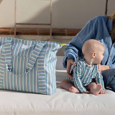 T-shirt anti uv bébé spf 50+ summer Blanc+Bleu+Vert 17 - vertbaudet enfant 