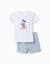 Pyjama à manches courtes en coton avec mickey Blanc 1 - vertbaudet enfant 