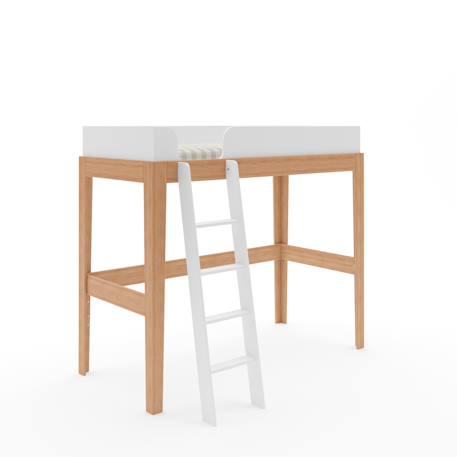 Lit mezzanine harmonie Blanc & hêtre massif 6 - vertbaudet enfant 