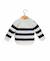 Pull 100% coton bébé garçon Fond gris chine raye indigo 2 - vertbaudet enfant 