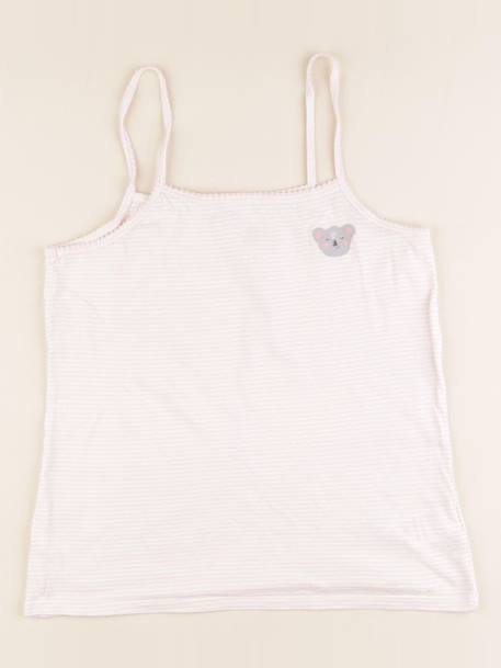 Maillot de corps - 12 ans Blanc, rose 1 - vertbaudet enfant 