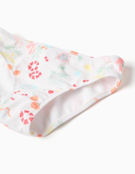 Maillot de bain 2 pièces avec motif de plage et doublure Blanc 4 - vertbaudet enfant 