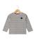 Mariniere manches longues 100% coton garçon Fond gris chine raye indigo 2 - vertbaudet enfant 