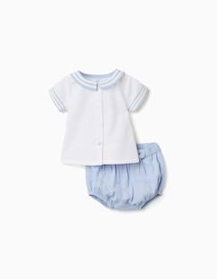 -Chemise à manches courtes + short en coton