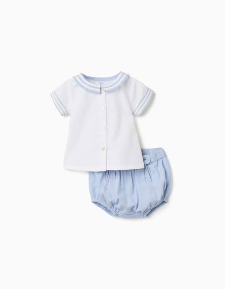 Bébé-Chemise à manches courtes + short en coton