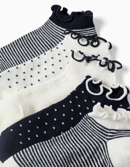 5 paires de chaussettes à rayures/à pois Multicolore 2 - vertbaudet enfant 