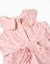 Combinaison en popeline avec motif floral et ceinture Bleu clair 2 - vertbaudet enfant 
